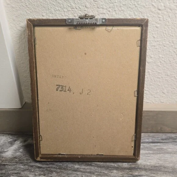 Vintage Bessie Pease Gutmann Print Boy w Flowers Evans Framed Nursery 7x9 - Picture 7 of 9